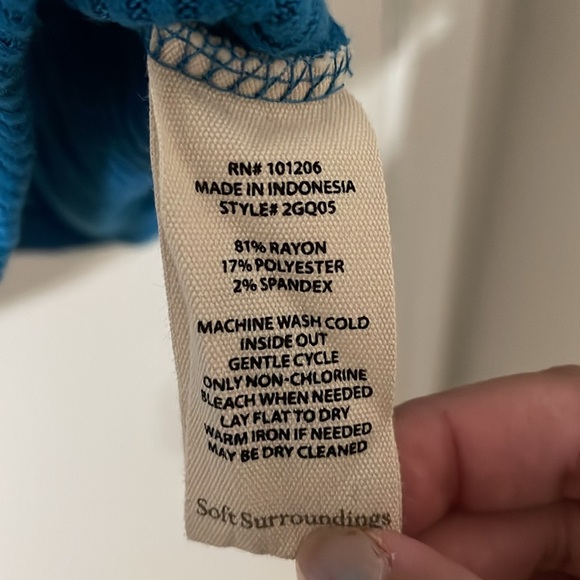 Soft Surroundings Kayla Rib Knit Cowl Neck Tunic Size S - Picture 9 of 9